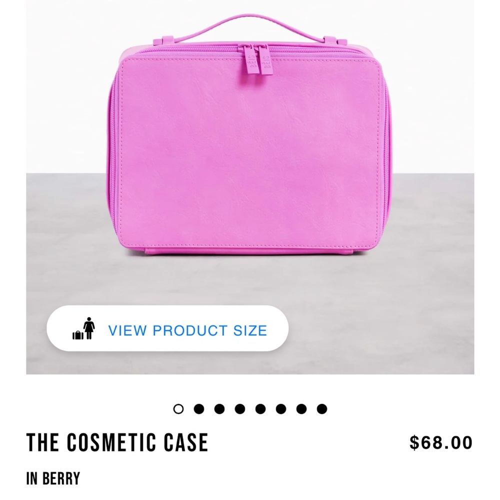 NWT Beis Cosmetic Case in Berry